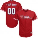 Men's Philadelphia Phillies Customized Red Cool Base Jersey