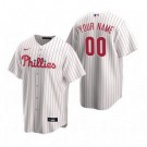 Men's Philadelphia Phillies Customized White Stripes 2020 Cool Base Jersey