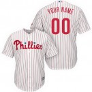 Men's Philadelphia Phillies Customized White Stripes Cool Base Jersey