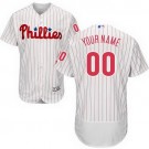 Men's Philadelphia Phillies Customized White Stripes FlexBase Jersey