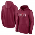 Men's Philadelphia Phillies Dark Red  Authentic Collection Pregame Performance Pullover Hoodie