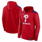 Men's Philadelphia Phillies Red Authentic Collection Performance Pullover Hoodie