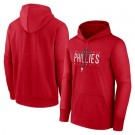 Men's Philadelphia Phillies Red Authentic Collection Pregame Performance Pullover Hoodie