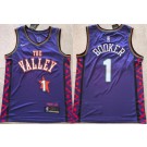 Men's Phoenix Suns #1 Devin Booker Purple 2024 City Swingman Jersey