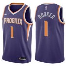 Men's Phoenix Suns #1 Devin Booker Purple Icon Hot Press Jersey