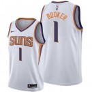 Men's Phoenix Suns #1 Devin Booker White Icon Hot Press Jersey