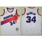 Men's Phoenix Suns #34 Charles Barkley White 1992 Throwback Swingman Jersey
