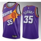 Men's Phoenix Suns #35 Kevin Durant Purple 2022 Classic Icon Heat Press Jersey