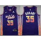 Men's Phoenix Suns #35 Kevin Durant Purple 2023 City Icon Sponsor Swingman Jersey