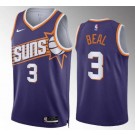 Men's Phoenix Suns #3 Bradley Beal Purple 2023 Icon Heat Press Jersey