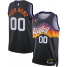 Men's Phoenix Suns Custom Black 2025 City Heat Press Jersey