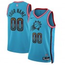 Men's Phoenix Suns Custom Blue 2022 City Icon Heat Press Jersey