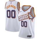 Men's Phoenix Suns Custom White 2023 Icon Heat Press Jersey