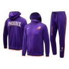 Men's Phoenix Suns Purple 75th Performance Showtime Full Zip Hoodie Jacket Pants Sets