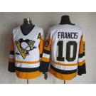 Men's Pittsburgh Penguins #10 Ron Francis White Throwback Jersey