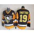 Men's Pittsburgh Penguins #19 Bryan Trottier Black Throwback Jersey