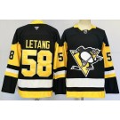 Men's Pittsburgh Penguins #58 Kris Letang Black Authentic Jersey
