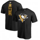 Men's Pittsburgh Penguins #58 Kris Letang Black Printed T Shirt 112541