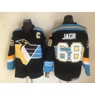 Men's Pittsburgh Penguins #68 Jaromir Jagr Black 1992 Throwback Jersey