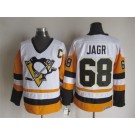 Men's Pittsburgh Penguins #68 Jaromir Jagr White Throwback Jersey