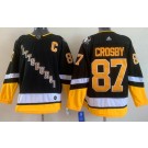 Men's Pittsburgh Penguins #87 Sidney Crosby Black Alternate Authentic Jersey