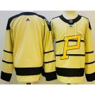 Men's Pittsburgh Penguins Blank Cream 2023 Winter Classic Authentic Jersey