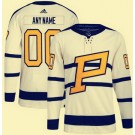 Men's Pittsburgh Penguins Customized Cream 2023 Winter Classic Authentic Jersey