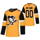 Men's Pittsburgh Penguins Customized Yellow Alternate Authentic Jersey