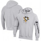 Men's Pittsburgh Penguins Gray Champion O&B Capsule II Pullover Hoodie