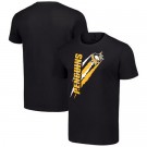 Men's Pittsburgh Penguins Starter Black Color Scratch T Shirt