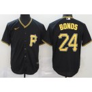 Men's Pittsburgh Pirates #24 Barry Bonds Black 2020 Cool Base Jersey