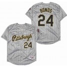 Men's Pittsburgh Pirates #24 Barry Bonds Gray 1997 Turn Back The Clock Jersey