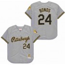Men's Pittsburgh Pirates #24 Barry Bonds Gray Road Throwback Jersey