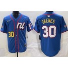 Men's Pittsburgh Pirates #30 Paul Skenes Blue 2025 All Star Limited Jersey