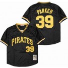 Men's Pittsburgh Pirates #39 Dave Parker Black Throwback Jersey