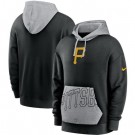 Men's Pittsburgh Pirates Black Heritage Tri Blend Pullover Hoodie