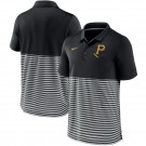 Men's Pittsburgh Pirates Black Stripes Patchwork Polo