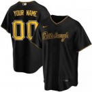 Men's Pittsburgh Pirates Customized Black Alternate Cool Base Jersey