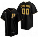 Men's Pittsburgh Pirates Customized Black Nike Cool Base Jersey