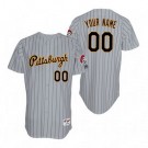 Men's Pittsburgh Pirates Customized Gray 1997 Turn Back The Clock Jersey