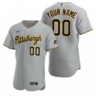 Men's Pittsburgh Pirates Customized Gray 2020 FlexBase Jersey