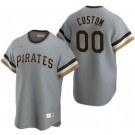 Men's Pittsburgh Pirates Customized Gray Cooperstown Collection Cool Base Jersey