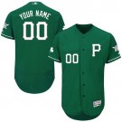 Men's Pittsburgh Pirates Customized Green Celtic FlexBase Jersey