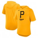 Men's Pittsburgh Pirates Yellow Tri Blend Hoodie T Shirt