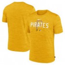 Men's Pittsburgh Pirates Yellow Velocity Performance Practice T Shirt