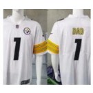 Men's Pittsburgh Steelers #1 Number One Dad Limited White Vapor Jersey