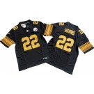 Men's Pittsburgh Steelers #22 Najee Harris Limited Black Throwback FUSE Vapor Jersey
