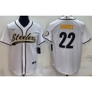 Men's Pittsburgh Steelers #22 Najee Harris White Baseball Jersey