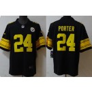 Men's Pittsburgh Steelers #24 Joey Porter Jr Limited Black Rush Color Jersey