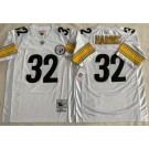 Men's Pittsburgh Steelers #32 Franco Harris White 1976 Throwback Jersey